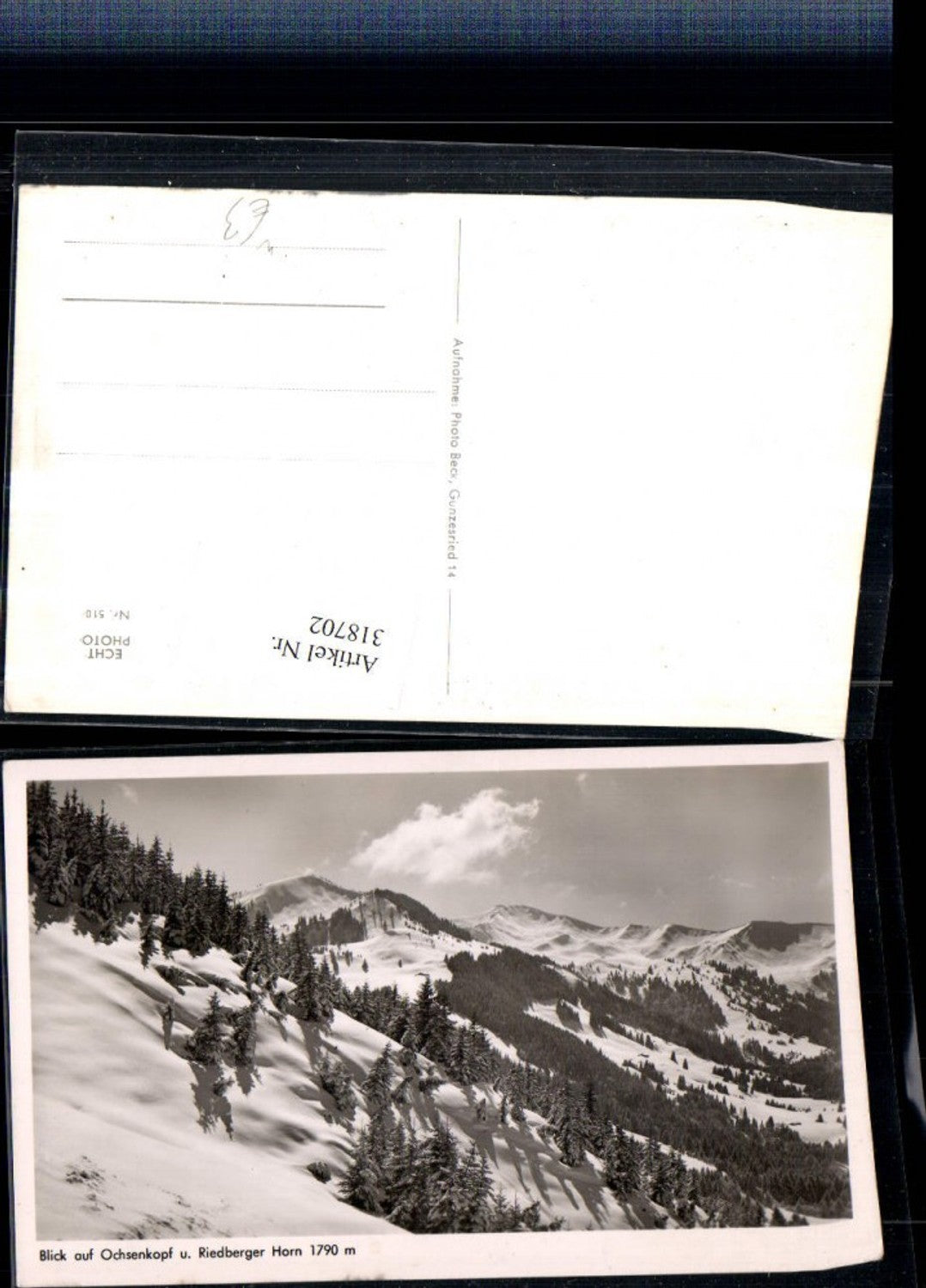 318702,Ochsenkopf u. Riedberger Horn b. Obermaiselstein Bergkulisse Winterbild