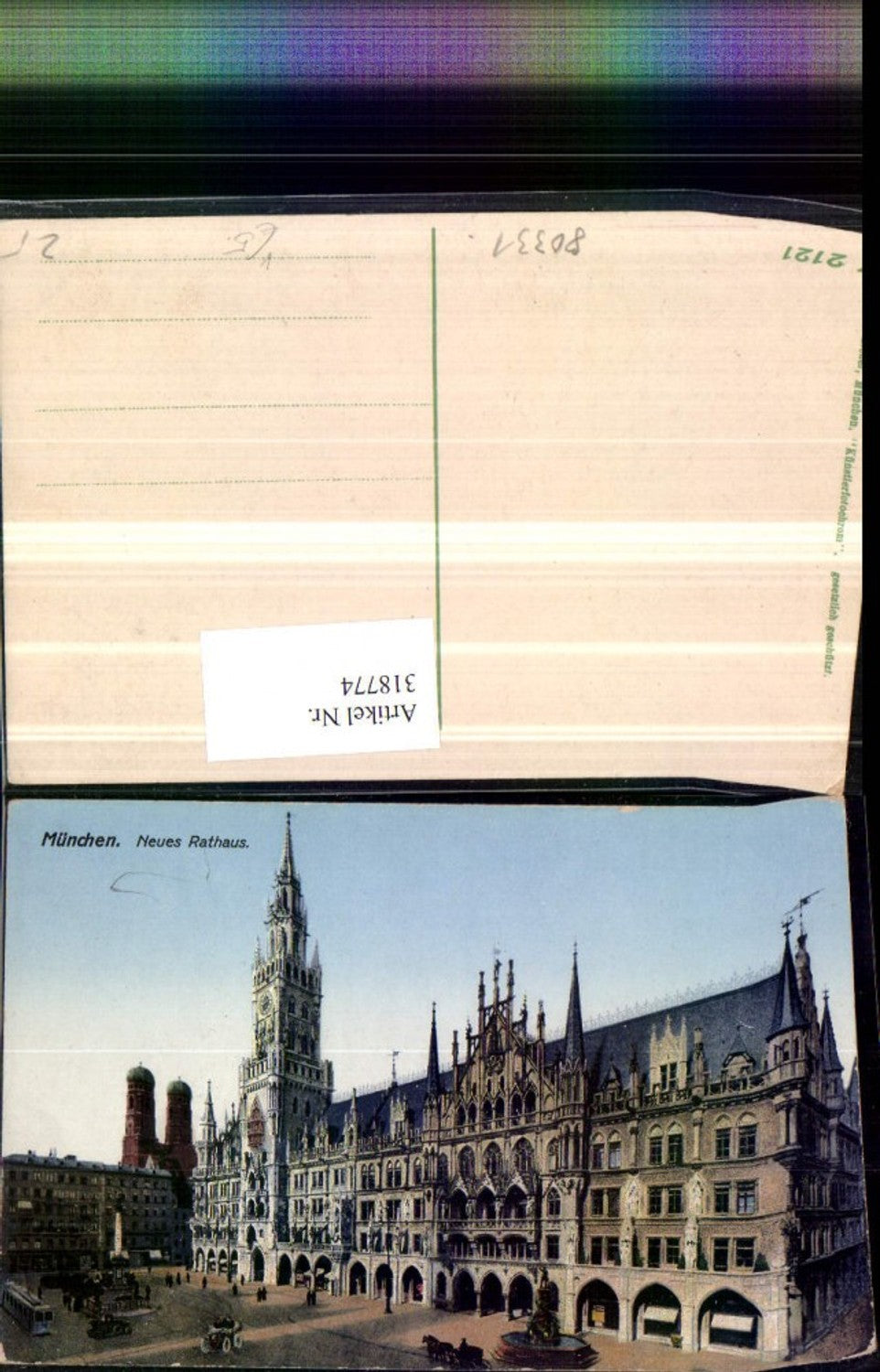 318774,München Rathaus m. Frauenkirche Brunnen pub Ottmar Zieher 2121