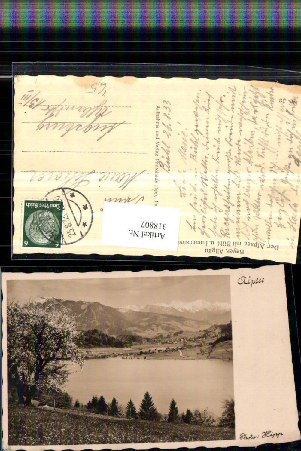 318807,Alpsee See m. Bühl u. Immenstadt Bergkulisse pub Foto Hipp