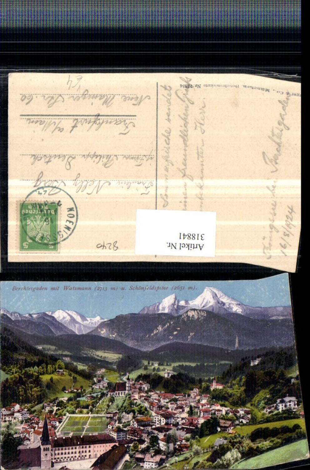 318841,Berchtesgaden Totale m. Watzmann Bergkulisse pub Purger & Co 12654