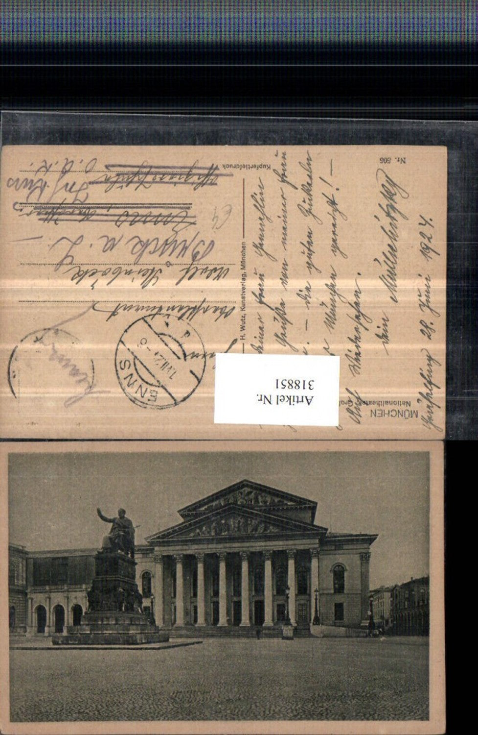 318851,München Nationaltheater Großes Haus Denkmal