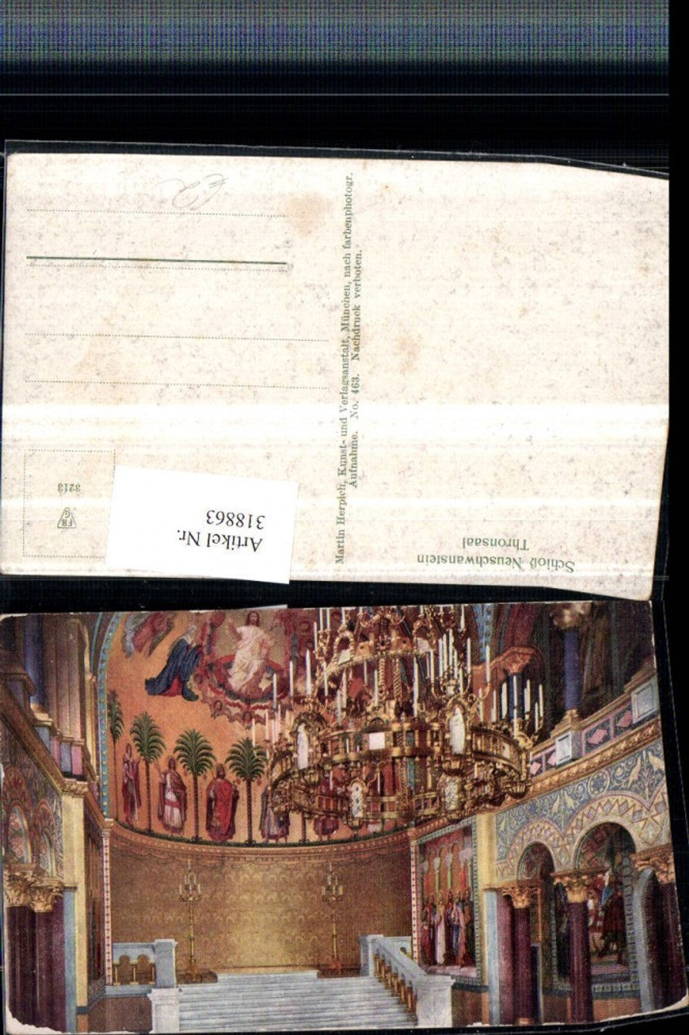 318863,Schloss Neuschwanstein b. Füssen Thronsaal Innenansicht