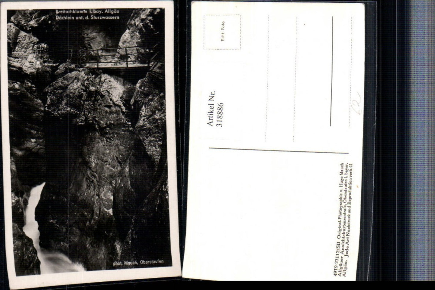 318886,Breitachklamm im Allgäu b. Oberstdorf Dächlien unt. d. Sturzwassern
