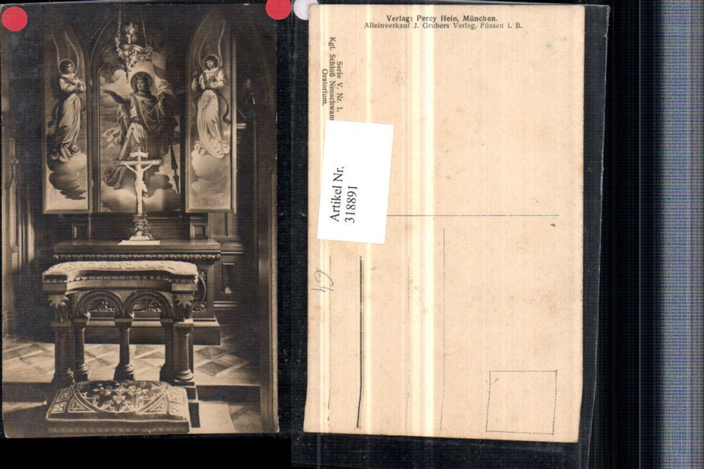 318891,Königliches Schloss Neuschwanstein b. Füssen Oratorium