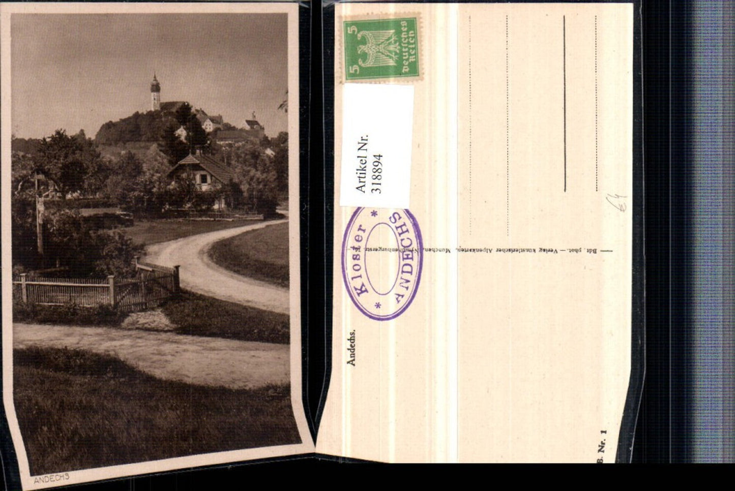 318894,Andechs Teilansicht Kreuz Kirche