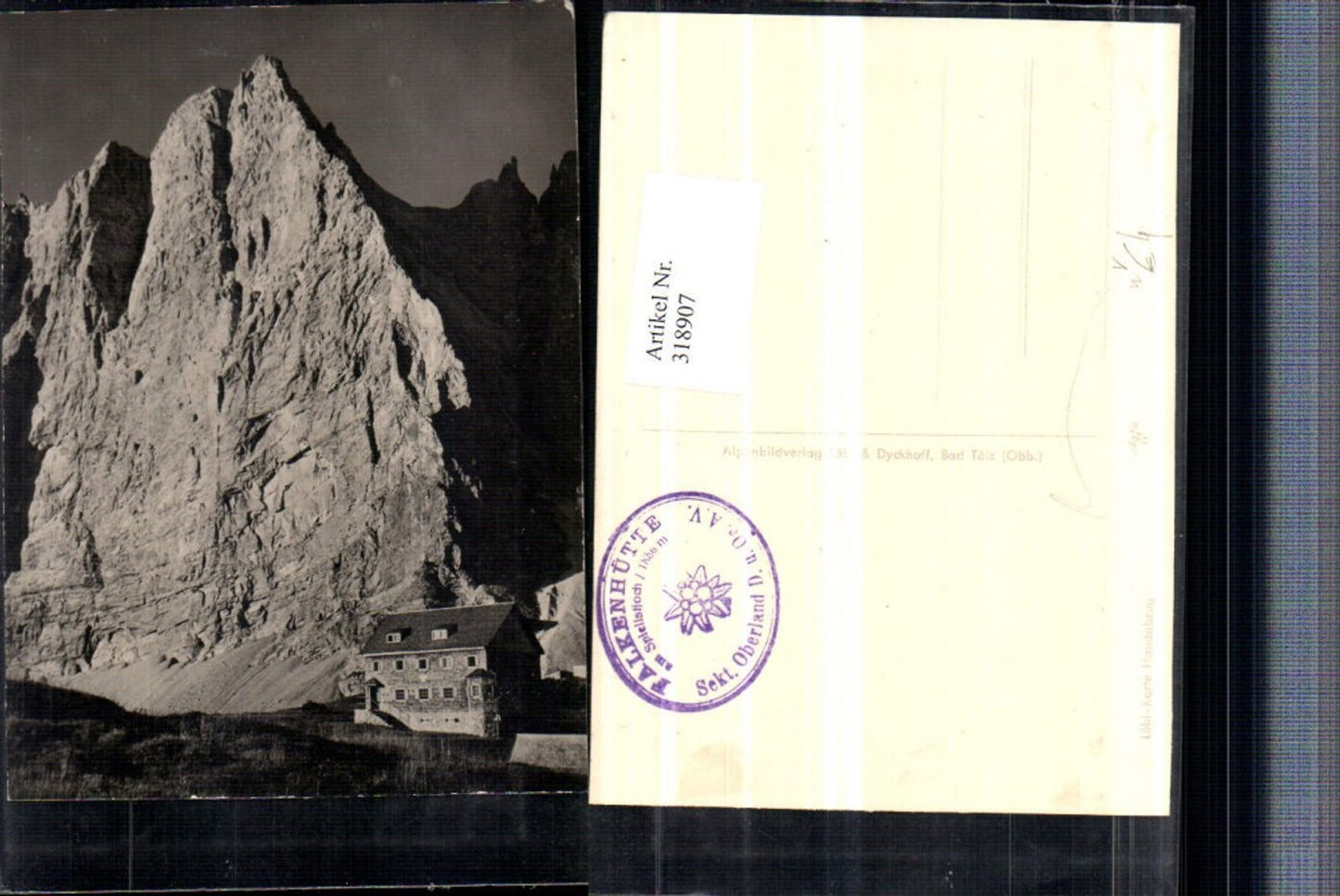 318907,Falkenhütte Berghütte b. Oberstaufen pub Löbl Handabzug