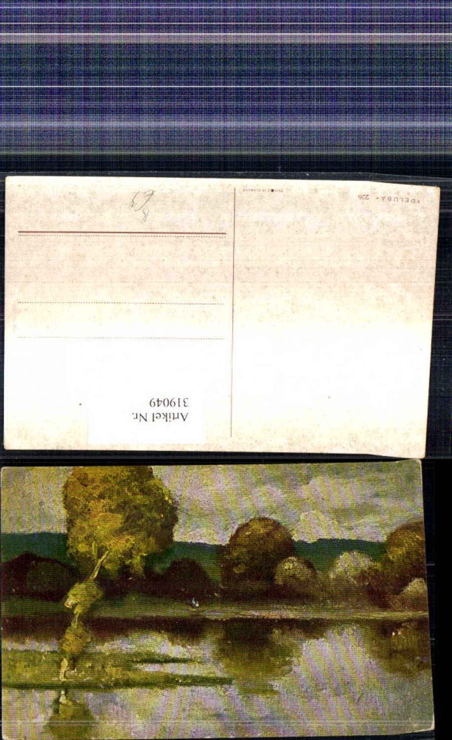 319049,Künstler Ak See Landschaft Frau m. Kind a. Ufer i. Hintergrund