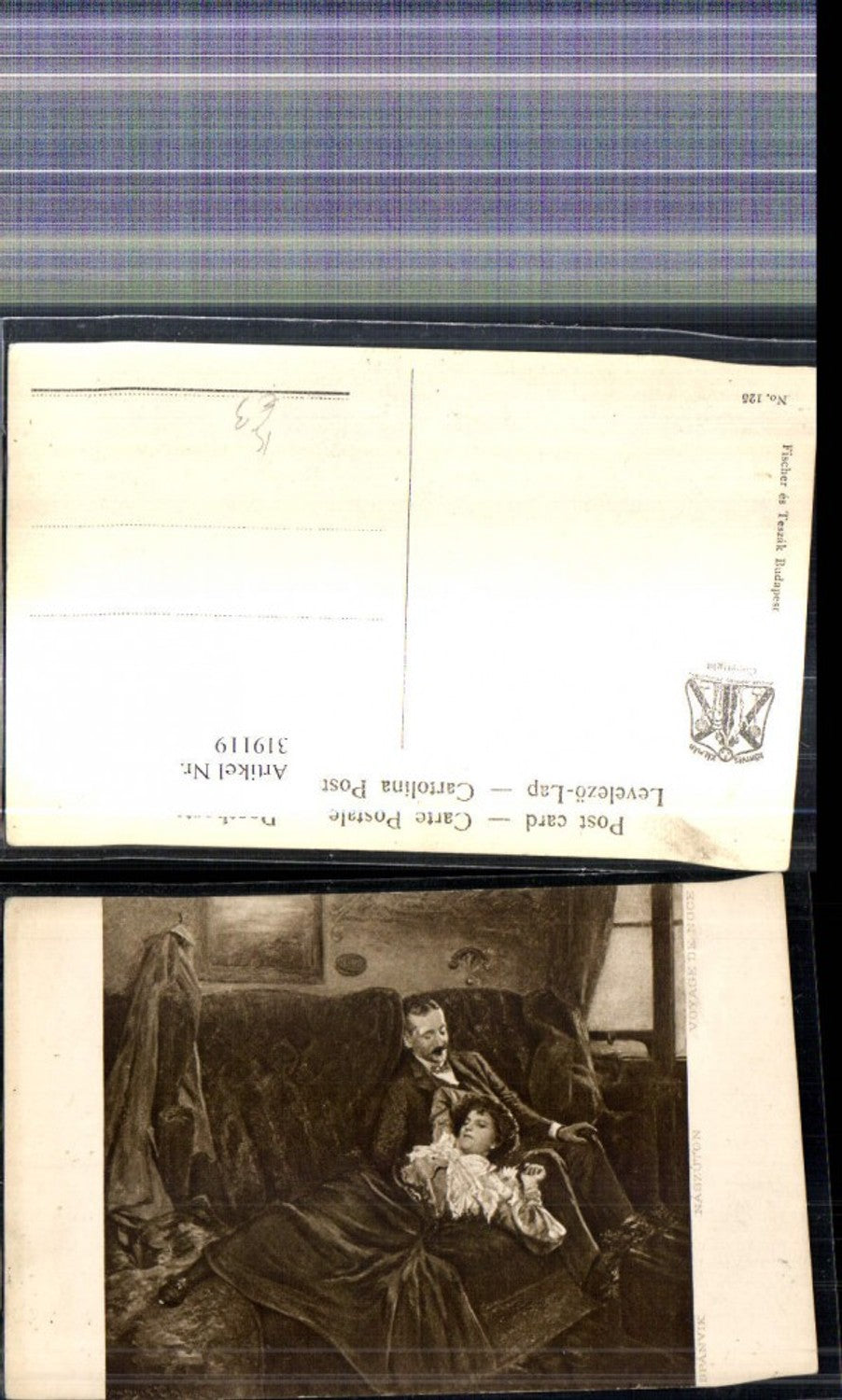 319119,Künstler Ak Spanyik Naszuton Voyage de Noce Paar Reiseabteil Zug