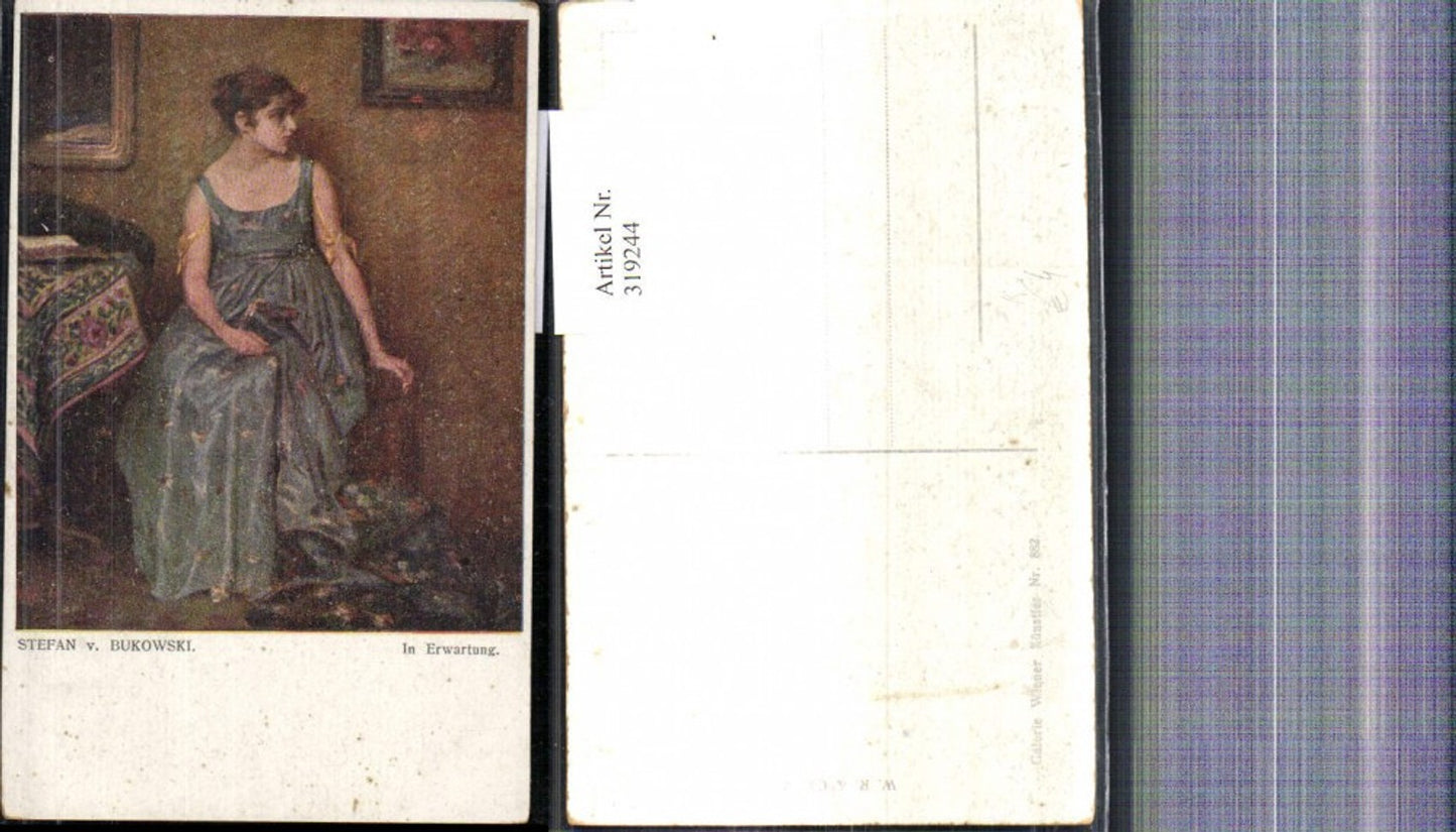 319244,Künstler Ak Stefan v. Bukowski In Erwartung Frau