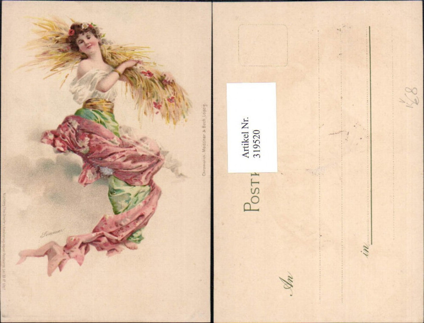 319520,Theo Stroefer XIII/5707 Frau Getreide a. Schulter Sommer
