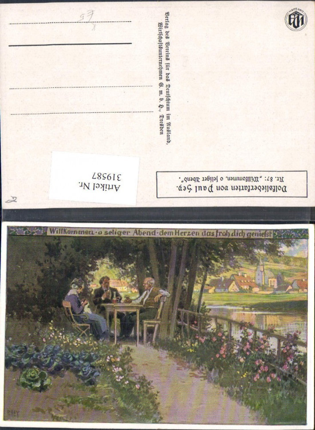 319587,Künstler Ak Paul Hey Volksliederkarte 87 VDA