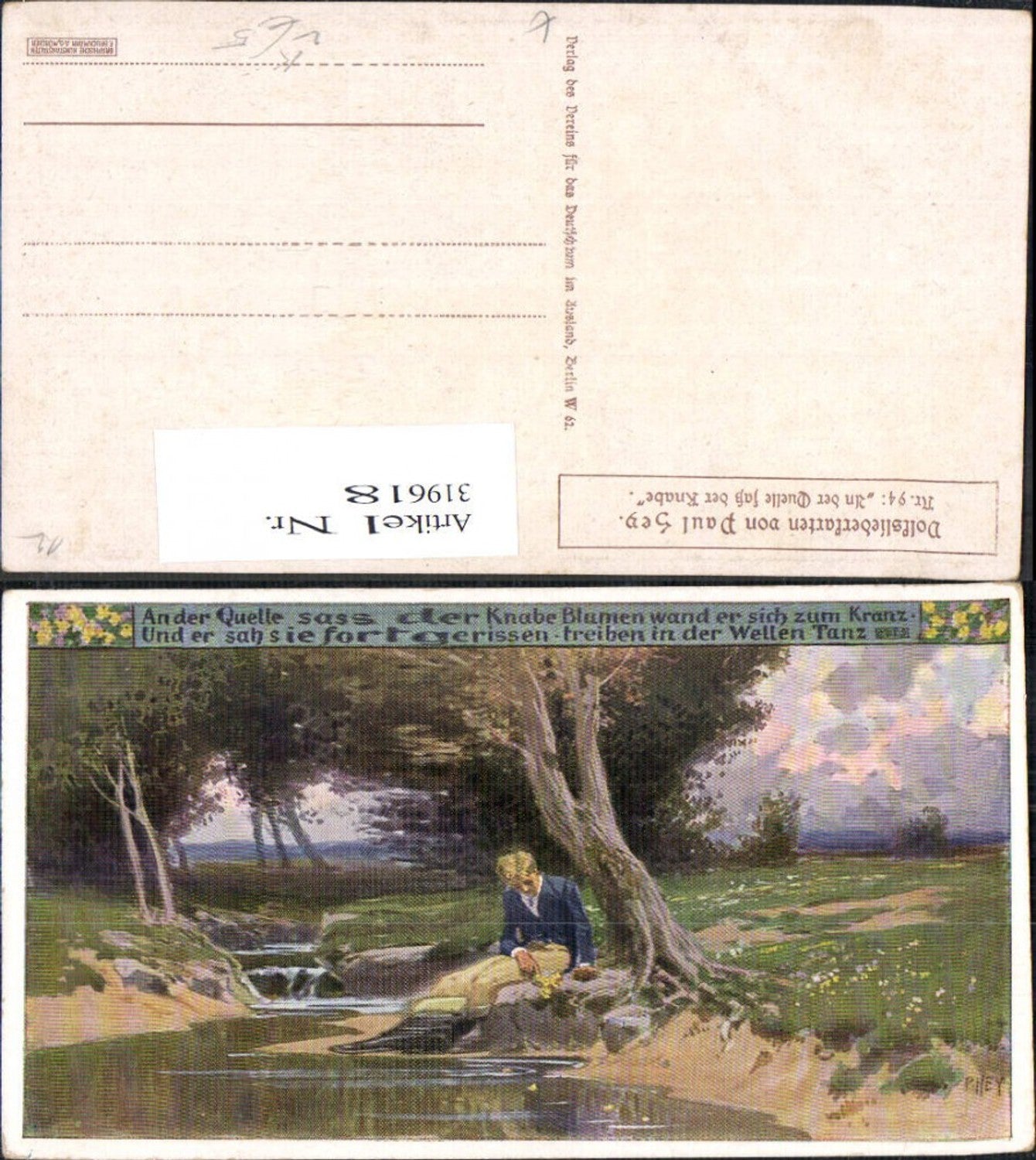 319618,Künstler Ak Paul Hey Volksliederkarte 94 VDA