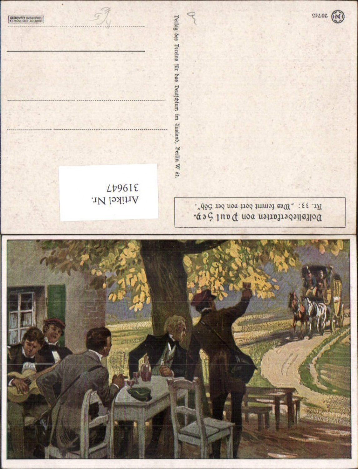 319647,Künstler Ak Paul Hey Volksliederkarte 33 VDA