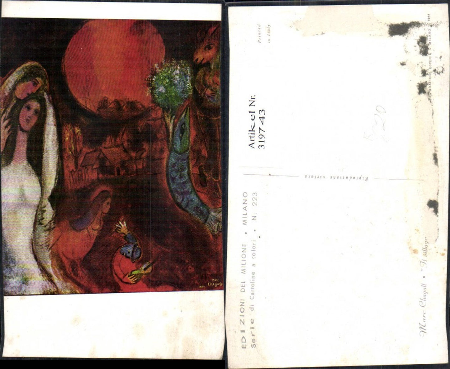 319743,Künstler Ak Marc Chagall Il villaggio