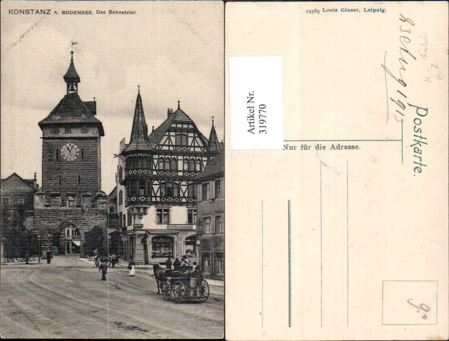 319770,Konstanz Schnetztor Turm Kutsche