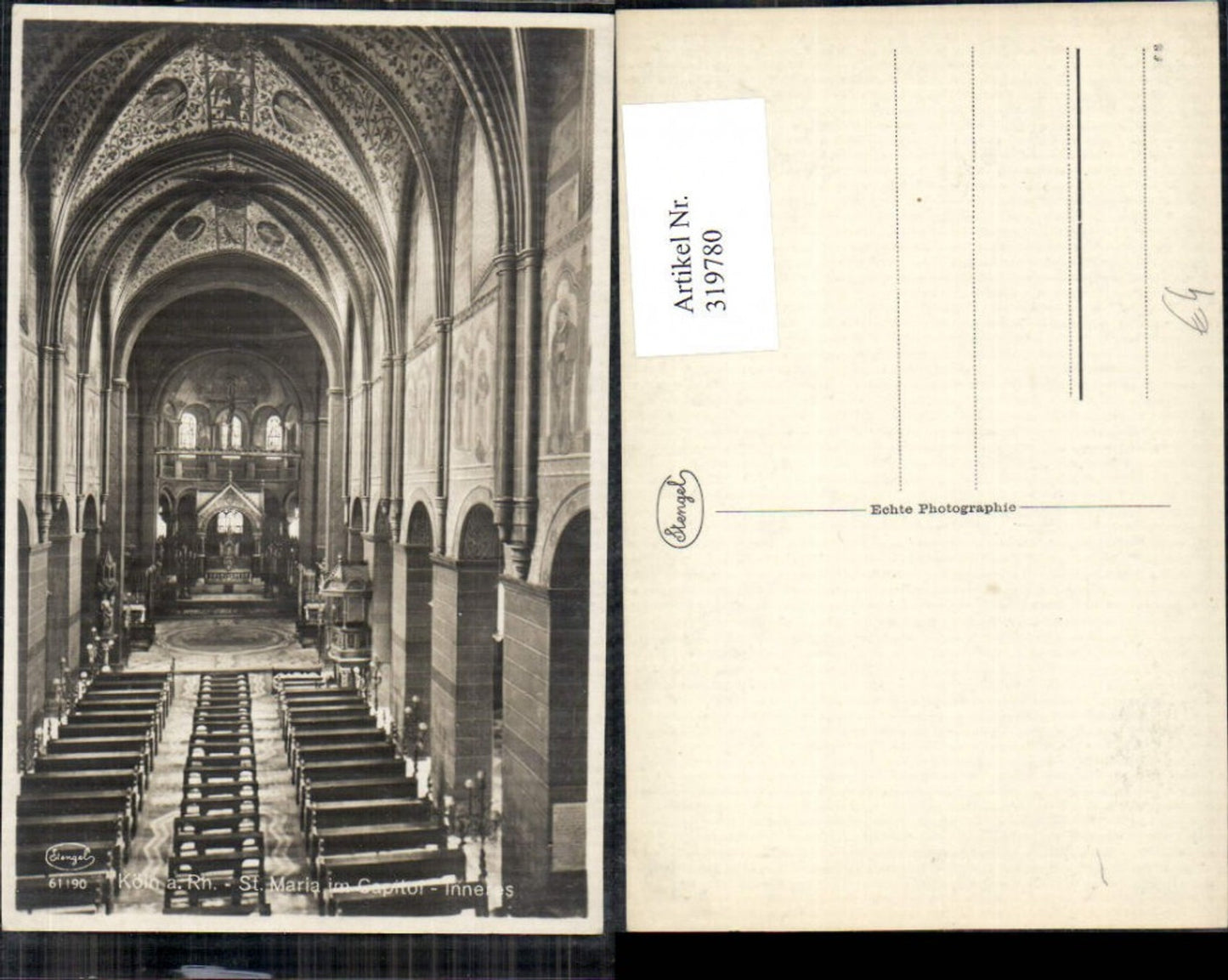 319780,Foto Ak Köln a. Rhein St Maria im Capitol Inneres Kirche
