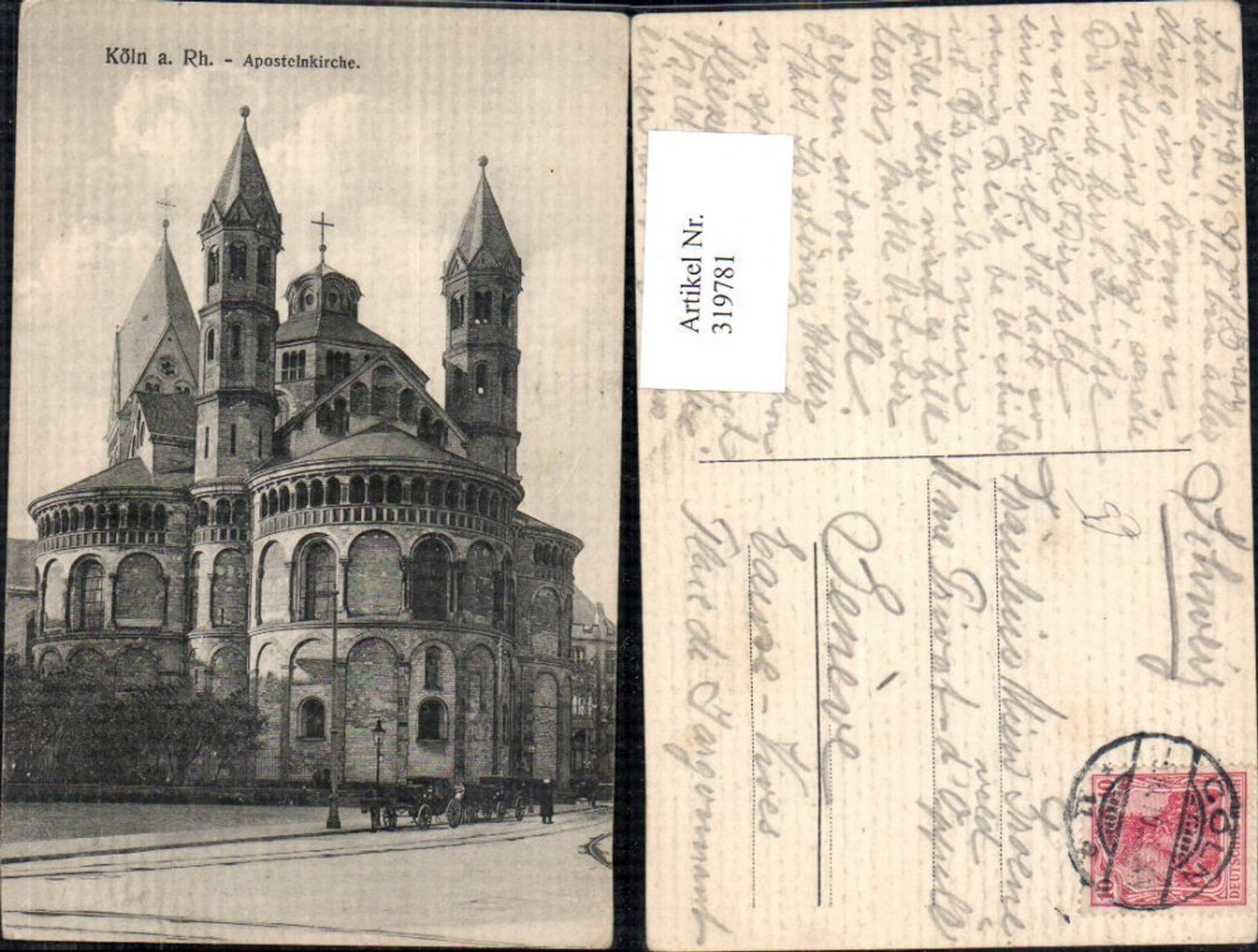 319781,Köln a. Rhein Apostelnkirche Kirche Kutsche