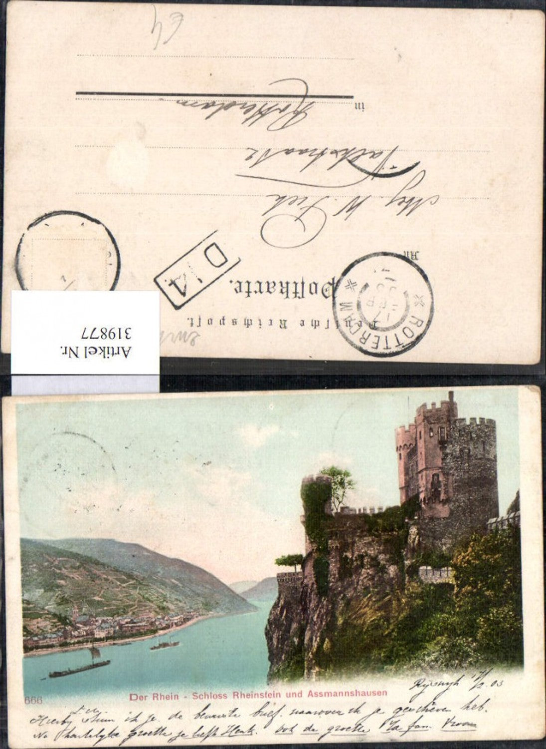 319877,Schloss Rheinstein b. Trechtingshausen u. Assmannshausen