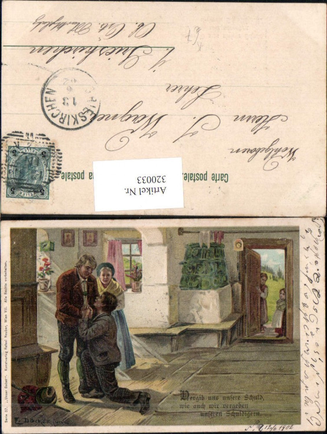 320033,Künstler Ak E. Döcker Serie 37 Unser Gebet