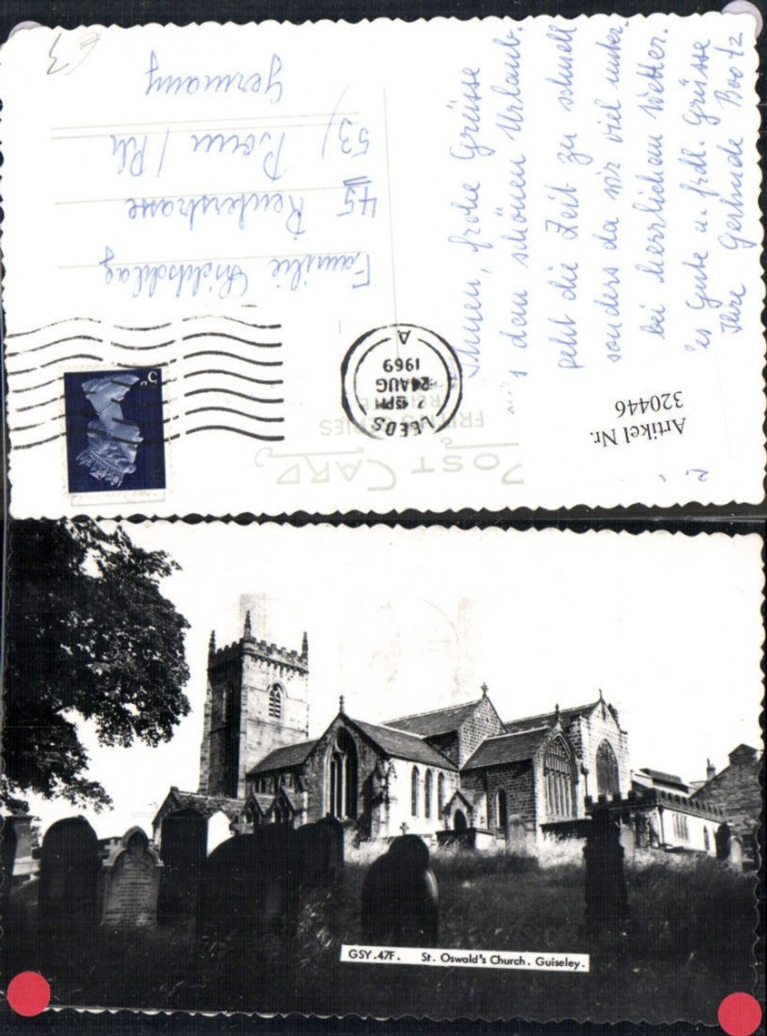 320446,Foto Ak St Oswalds Church Guiseley Kirche