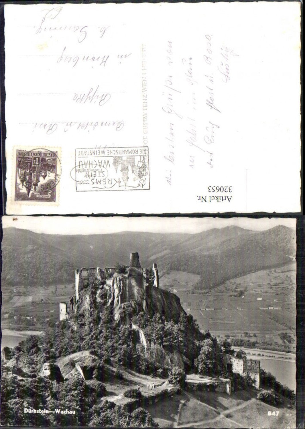 320653,Foto Ak Dürnstein Wachau Burg Burgruine