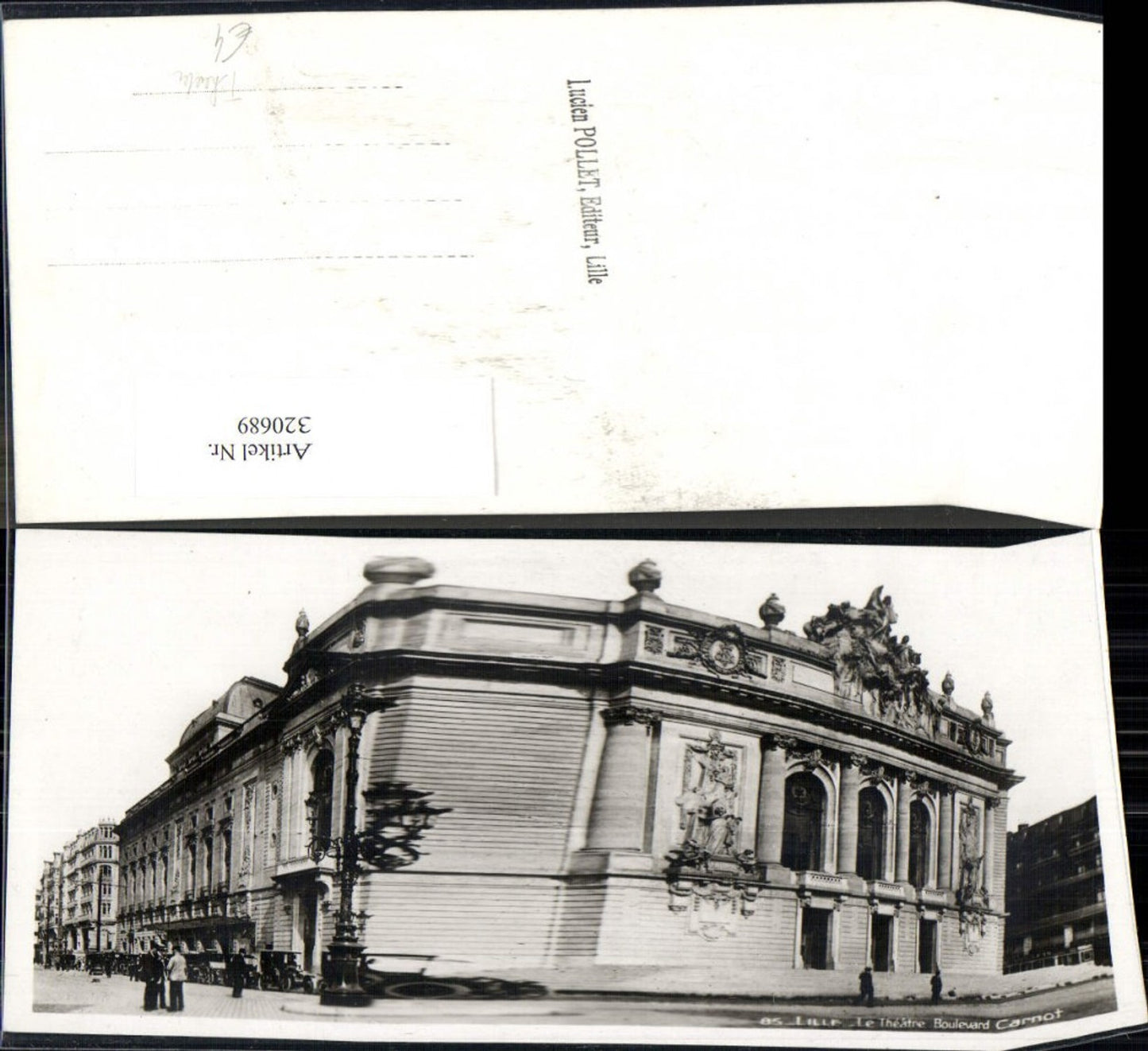 320689, Photo Ak Lille Le Theatre Boulevard Carnot Theatre Automobile Oldtimer