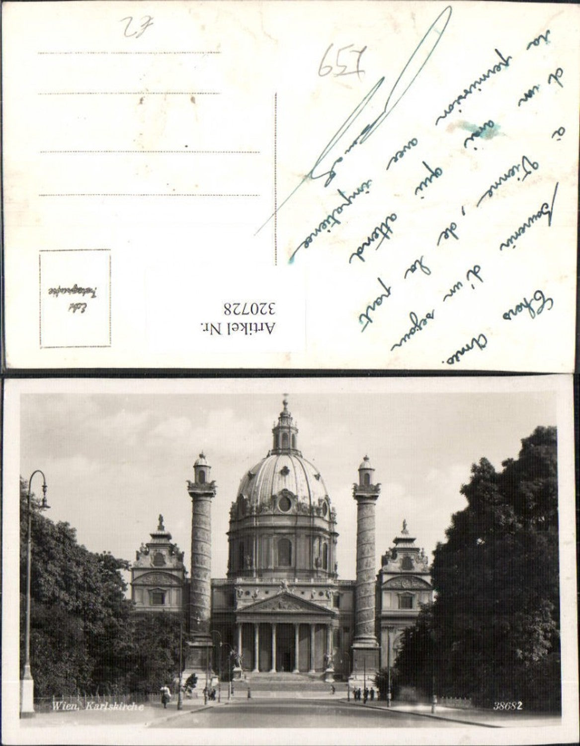 320728,Foto Ak Wien Karlskirche Kirche