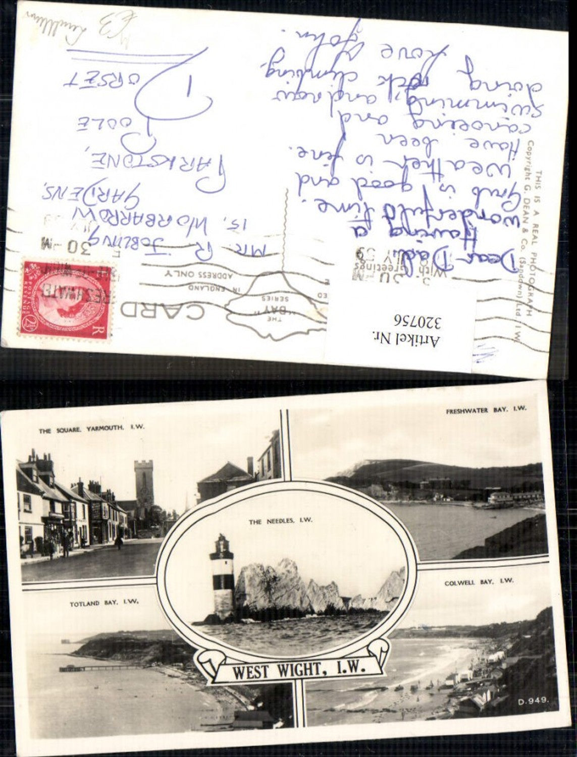 320756,Mehrbild Ak West Wight The Needles Totland Bay Colwell Bay Leuchtturm