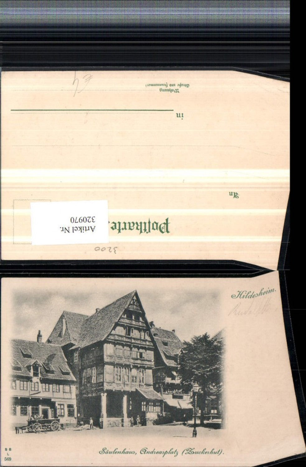 320970,Hildesheim Säulenhaus am Andreasplatz Zuckerhut