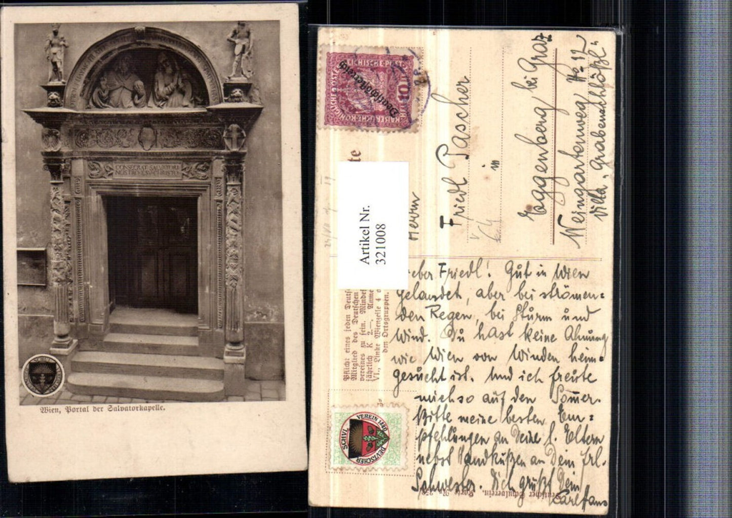 321008,Deutscher Schulverein 253 Wien Portal der Salvatorkapelle