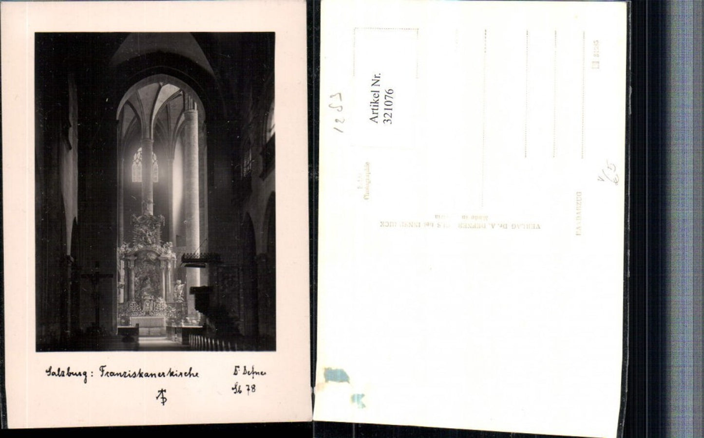 321076,Fotokunst Dr. Defner Sb78 Salzburg Franziskanerkirche Innenansicht