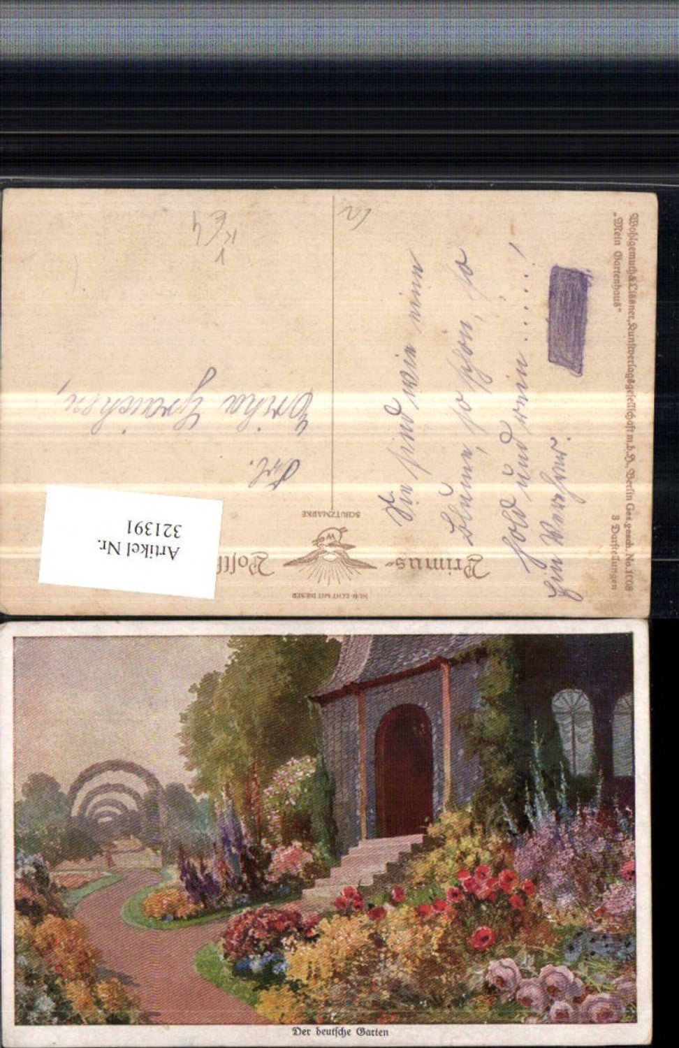 321391,Primus AK 1008 Künstlerkarte Mein Gartenhaus Garten Blumen