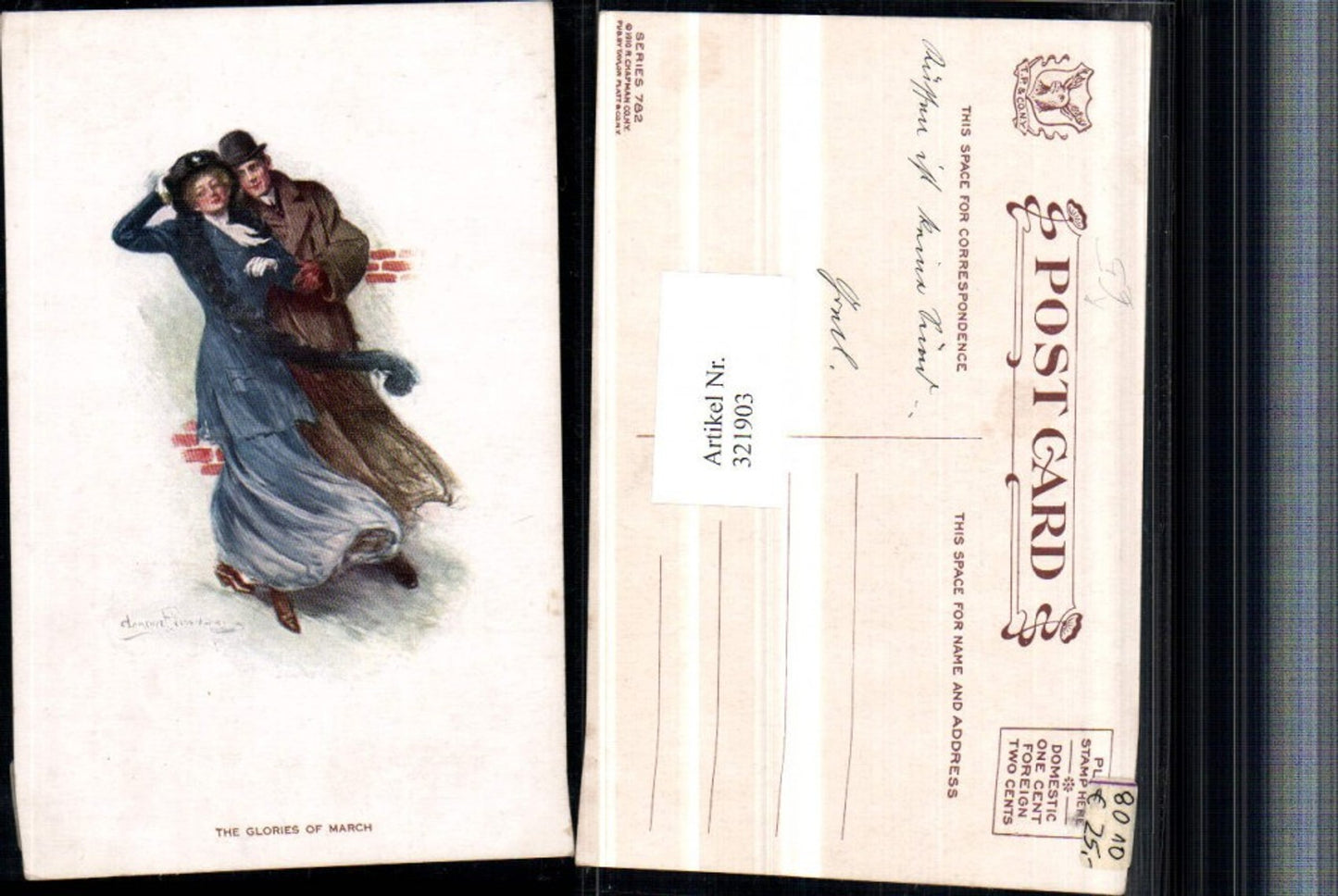 321903, Artist AK Clarence F. Underwood Glories of March Pair of Coats and Hats