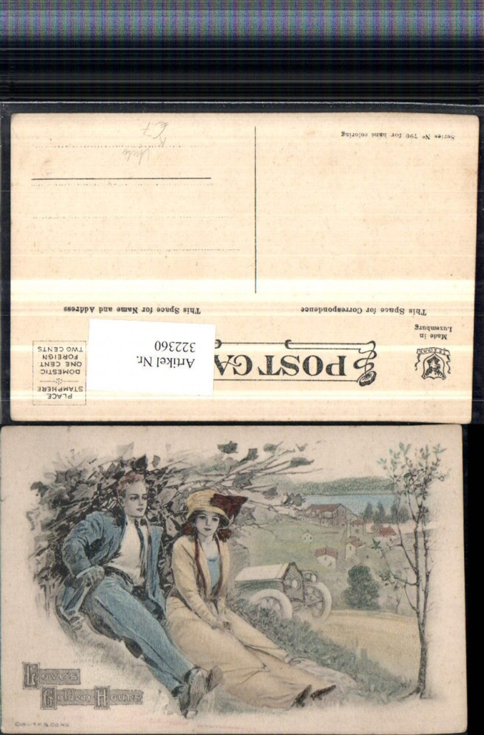 322360, Artist AK Loves Golden Hours Love Couple Woman with Hat Car Automobile