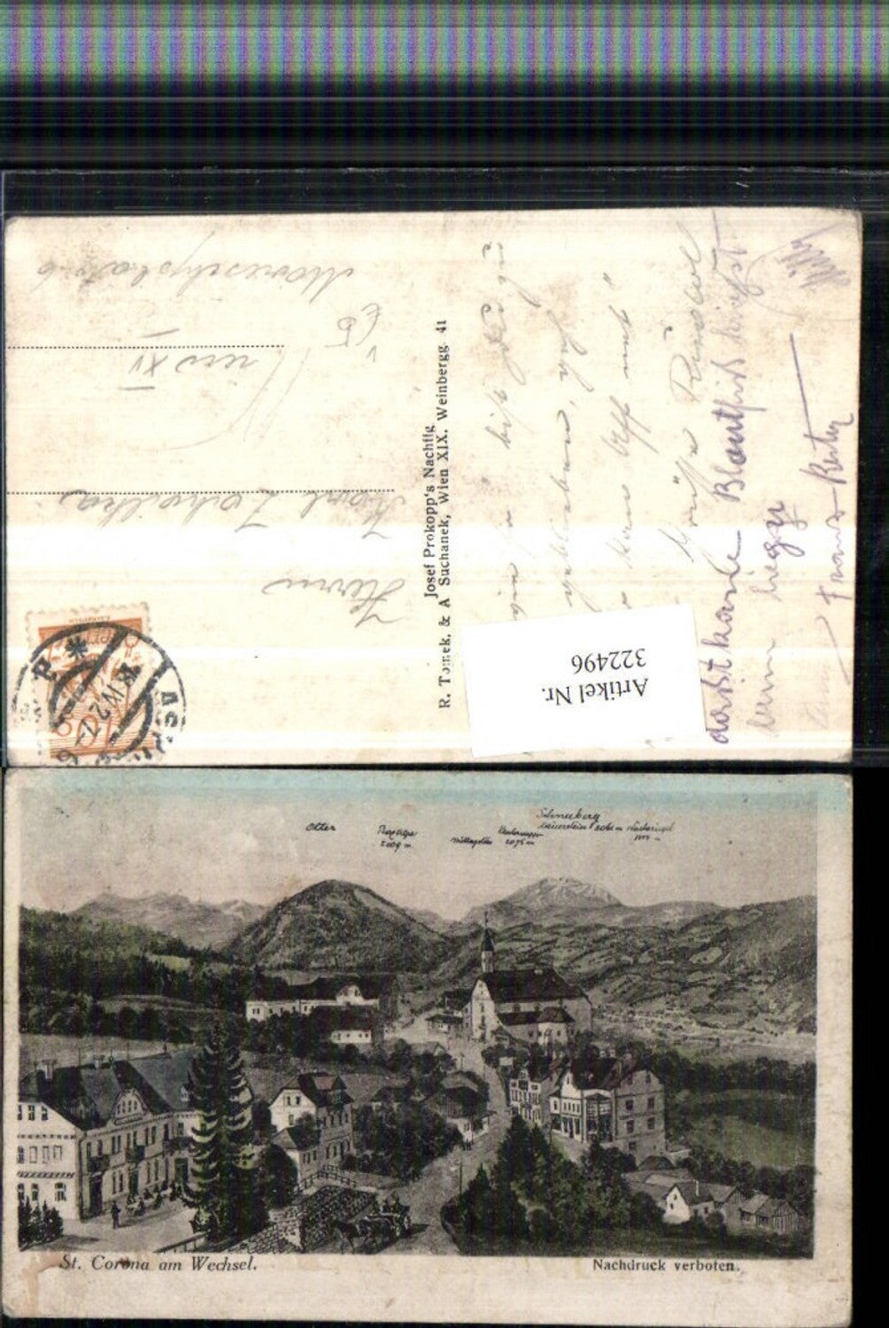 322496,St. Corona am Wechsel Totale Bergkulisse pub Josef Prokopp