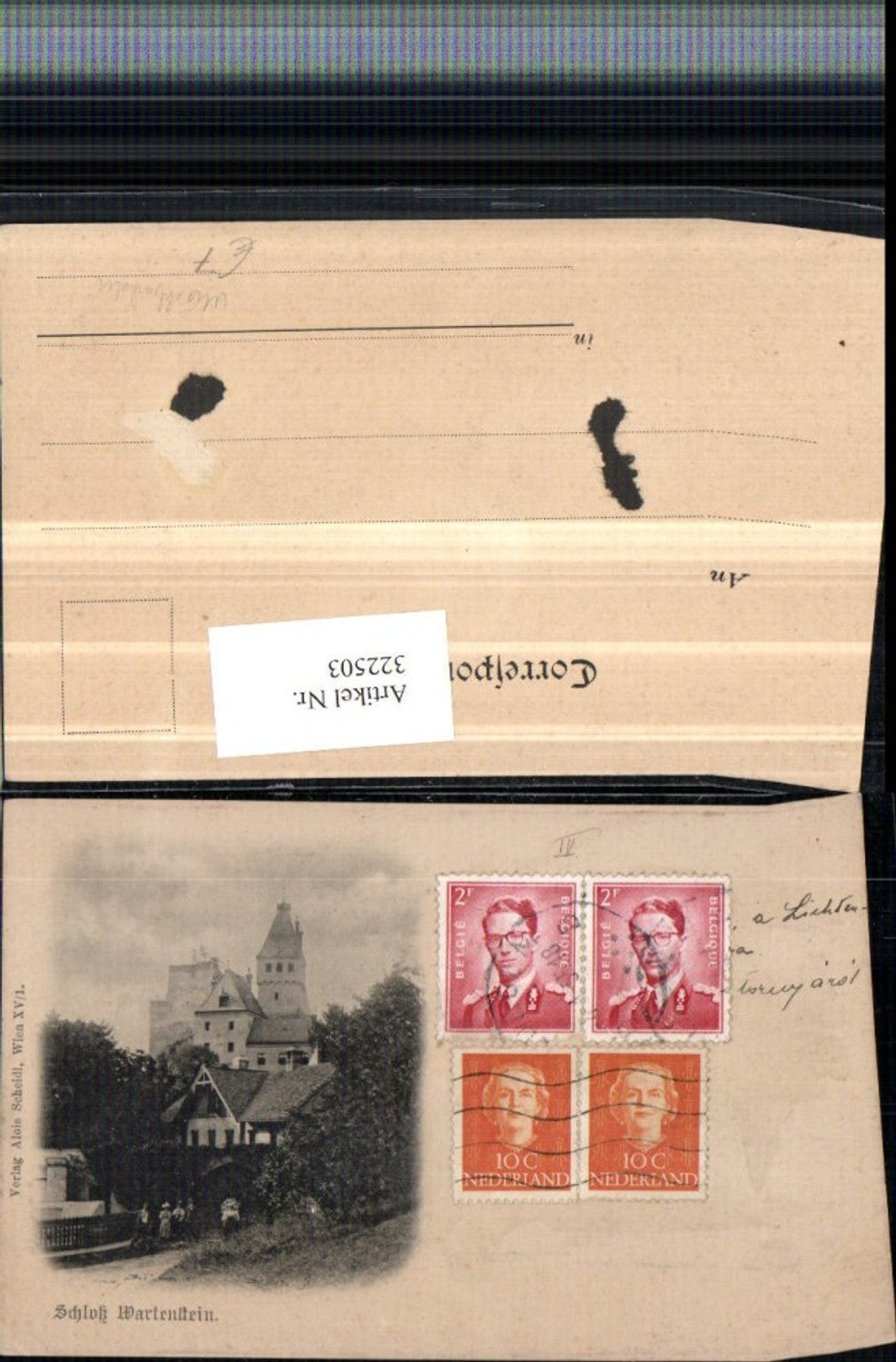 322503,Schloss Wartenstein b. Raach a. Hochgebirge Mischfrankatur