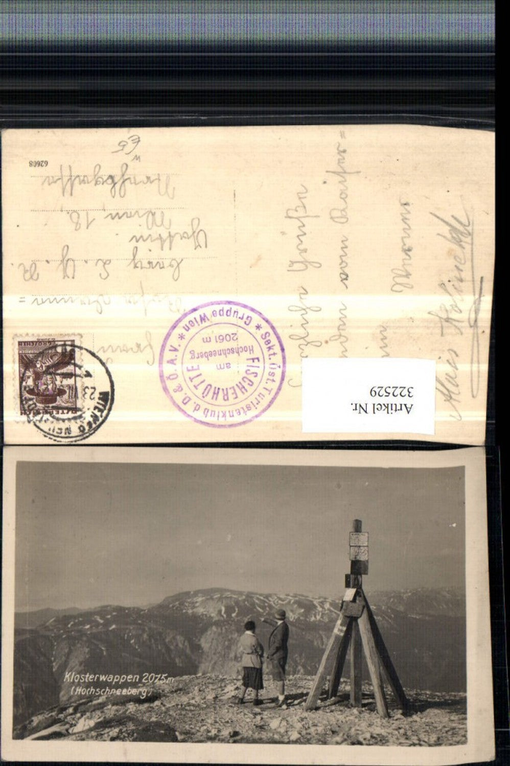 322529,Klosterwappen am Hochschneeberg b. Puchberg Bergkulisse