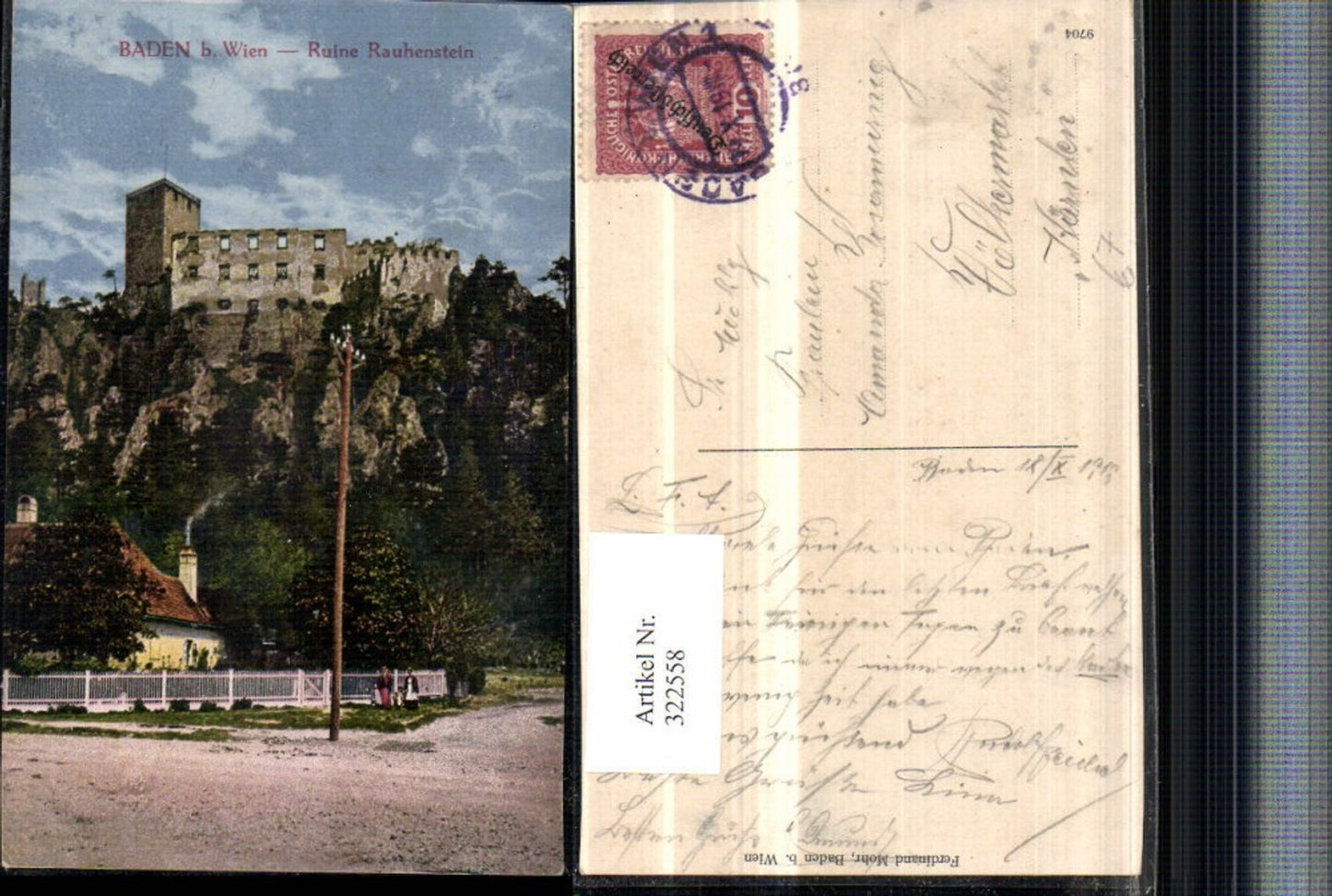 322558,Baden b. Wien Ruine Rauhenstein