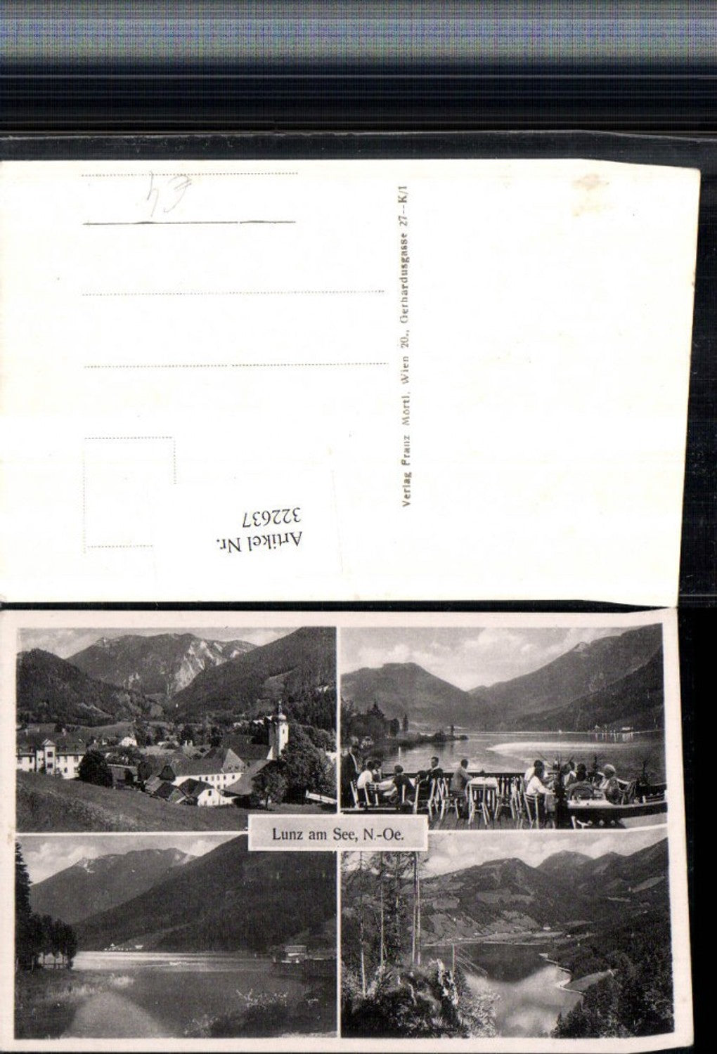 322637,Lunz am See Totale Terrasse Bergkulisse Mehrbildkarte