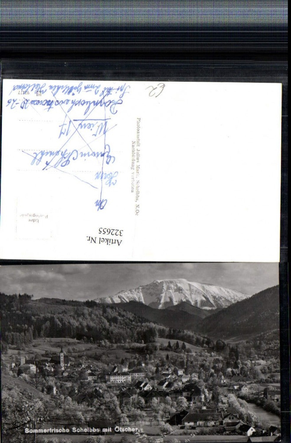 322655,Scheibbs Totale m. Ötscher Bergkulisse