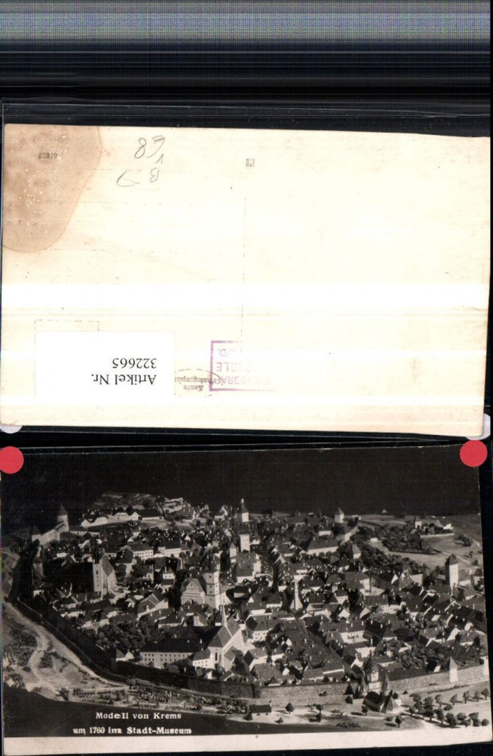 322665,Modell von Krems an d. Donau Totale im Stadtmuseum pub Foto Zipperle