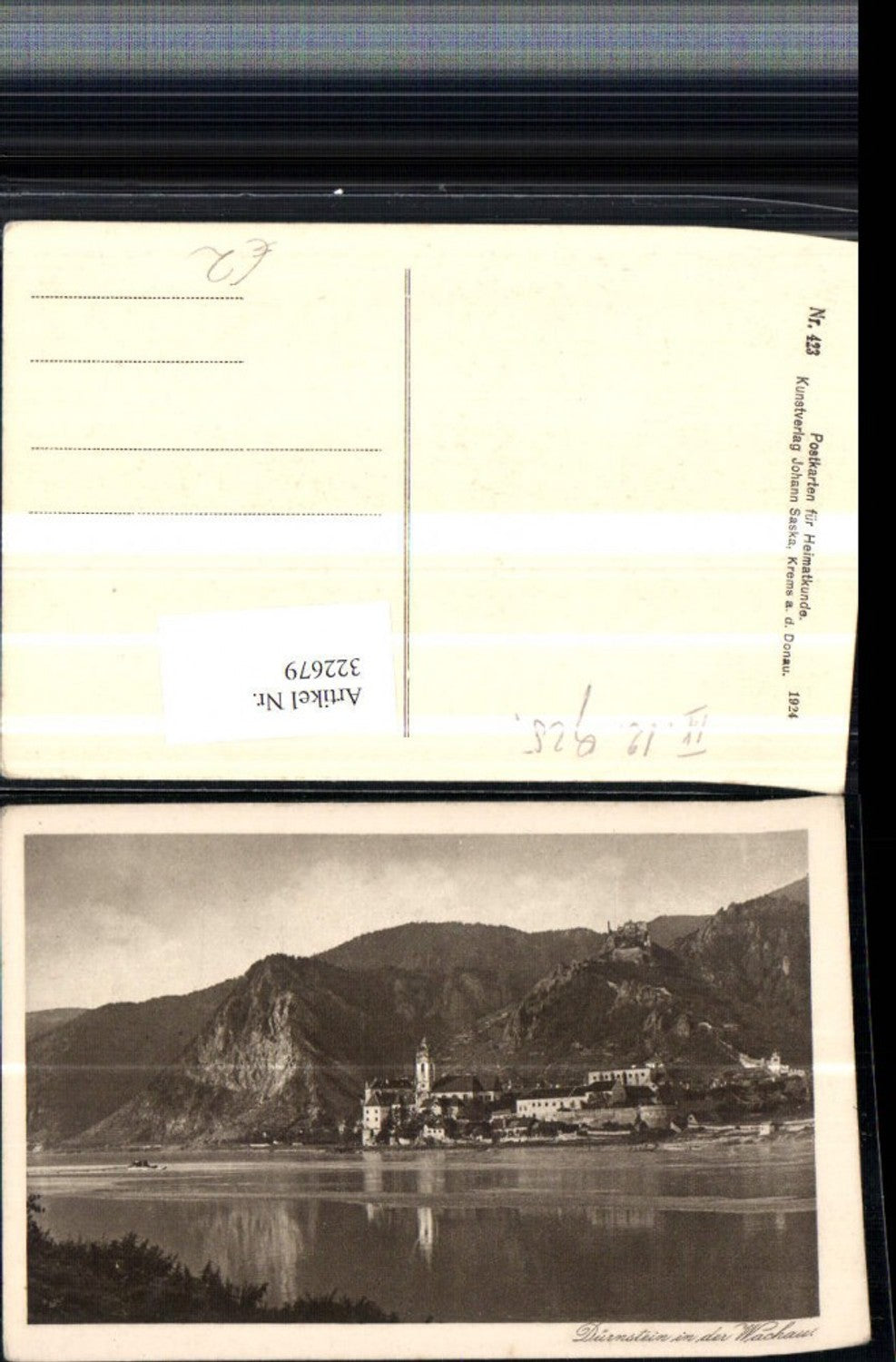 322679,Dürnstein in d. Wachau Totale m. Ruine