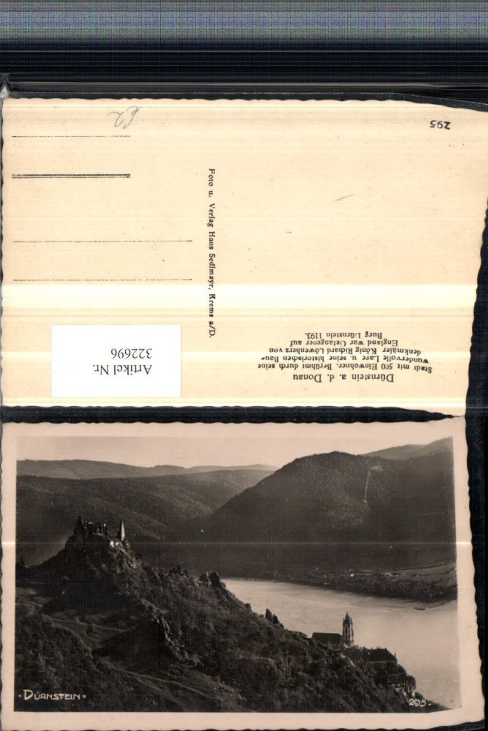 322696,Dürnstein an d. Donau Teilansicht m. Ruine