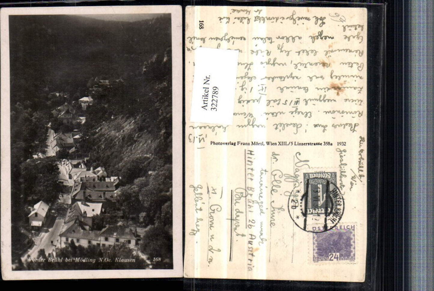 322789,Vorder Brühl b. Mödling Klausen Totale