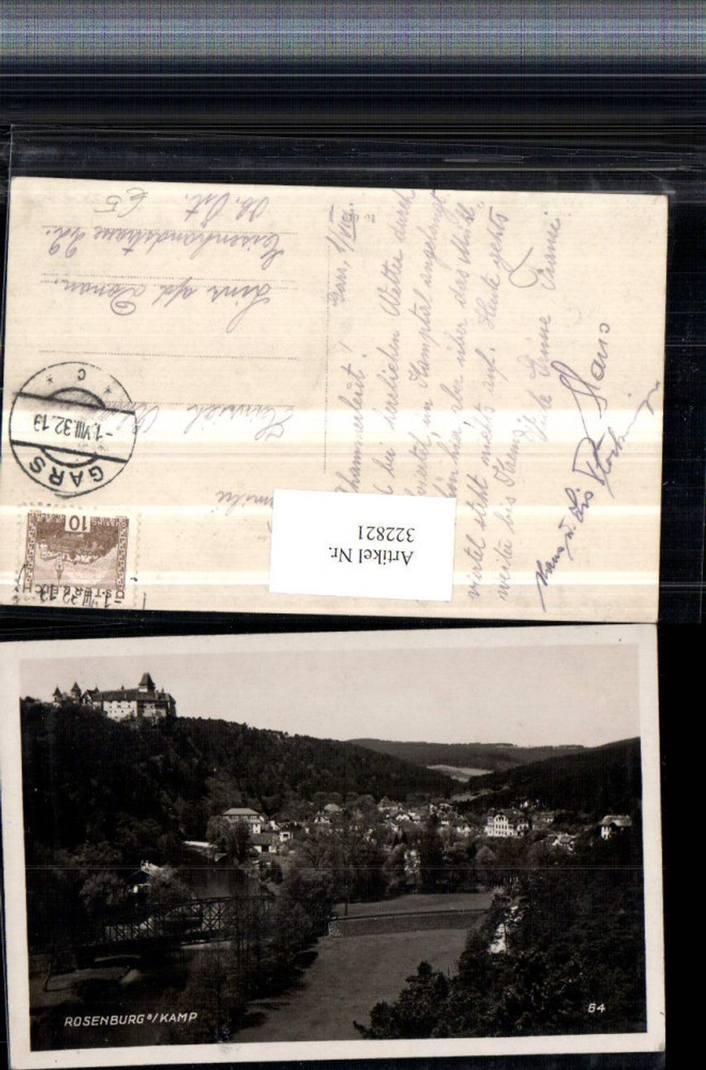 322821,Rosenburg am Kamp Totale m. Brücke Schloss