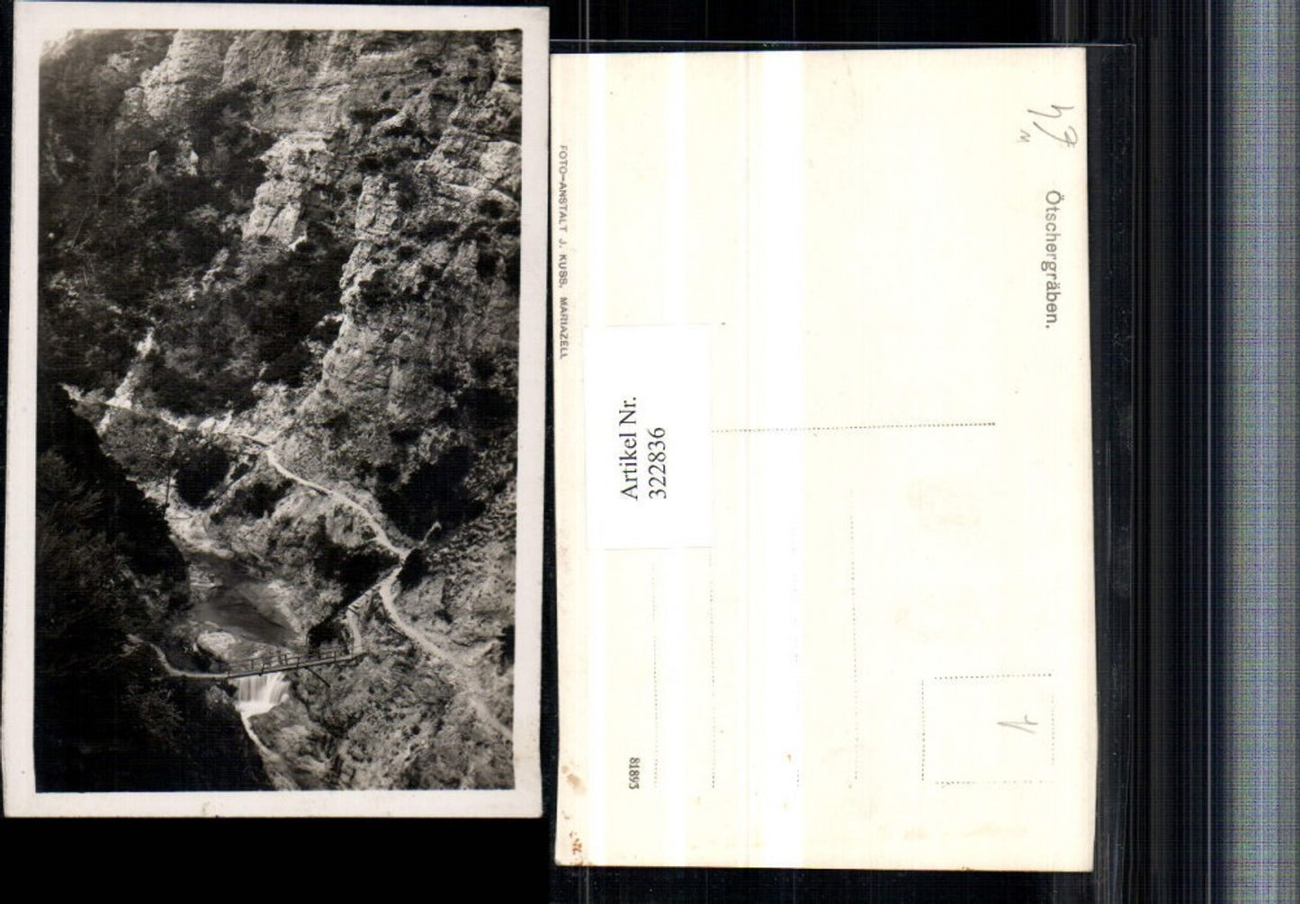 322836,Ötschergräben b. Mitterbach Brücke Wasserfall