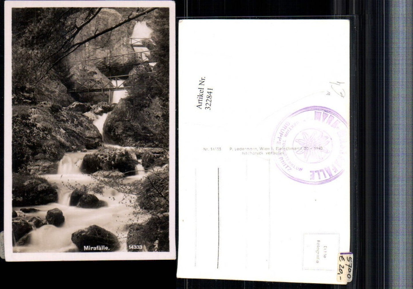 322841,Mirafälle Wasserfall b. Mitterbach Pernitz Brücken