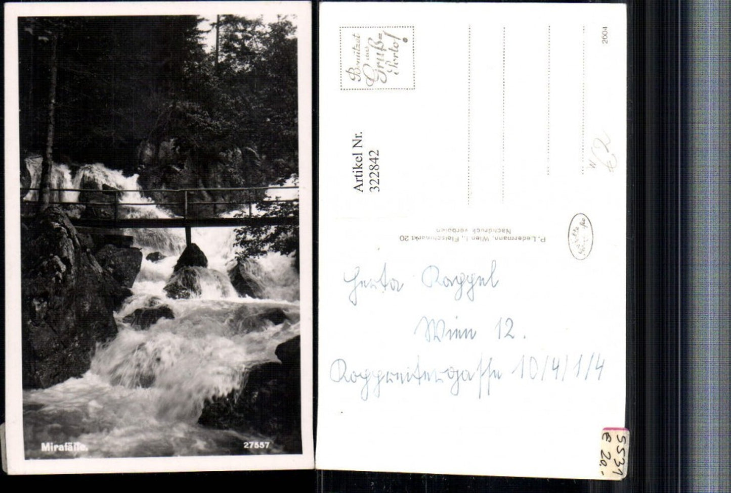 322842,Mirafälle Wasserfall b. Mitterbach Brücke