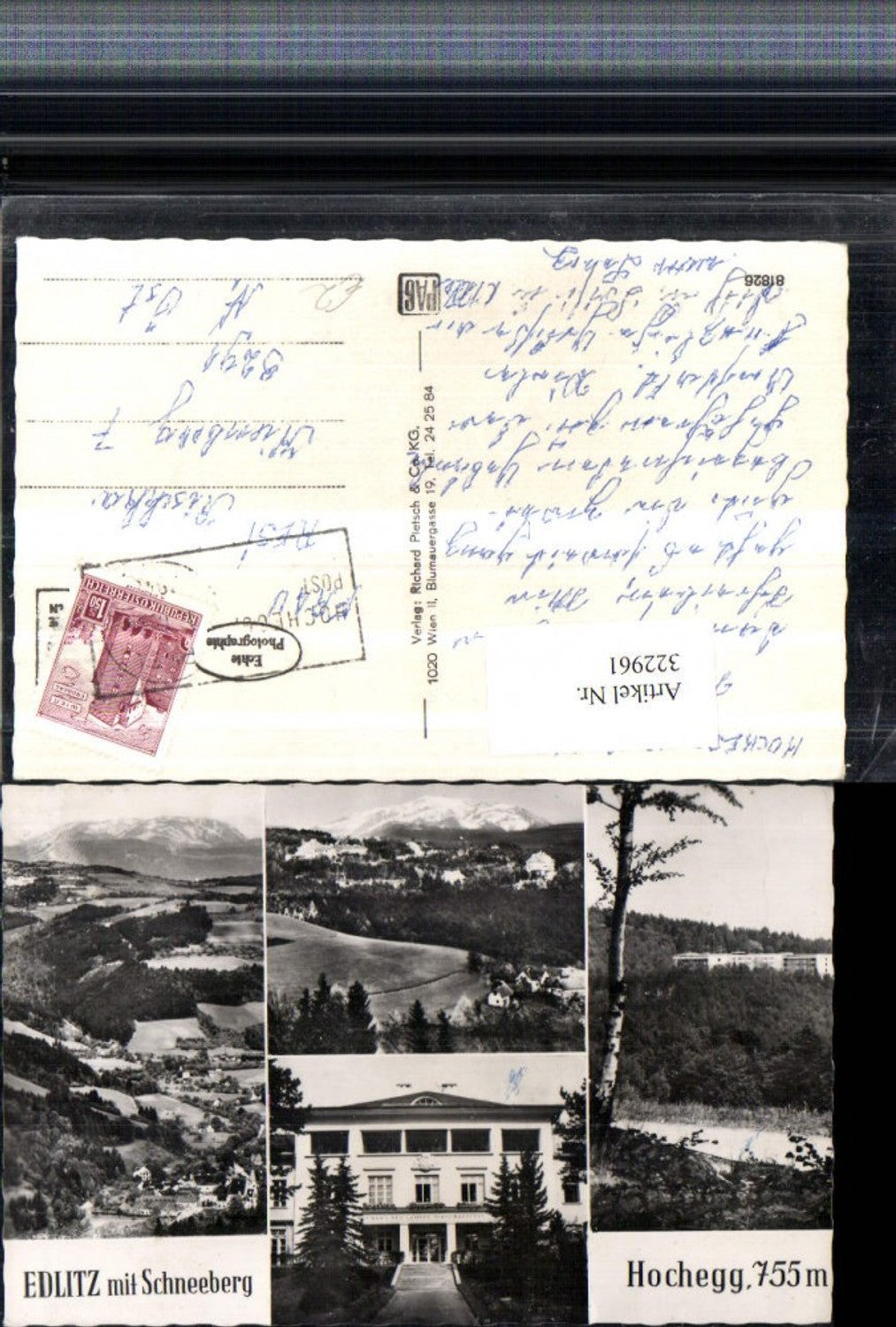 322961,Edlitz Totale m. Schneeberg Hochegg Pavillon Mehrbildkarte
