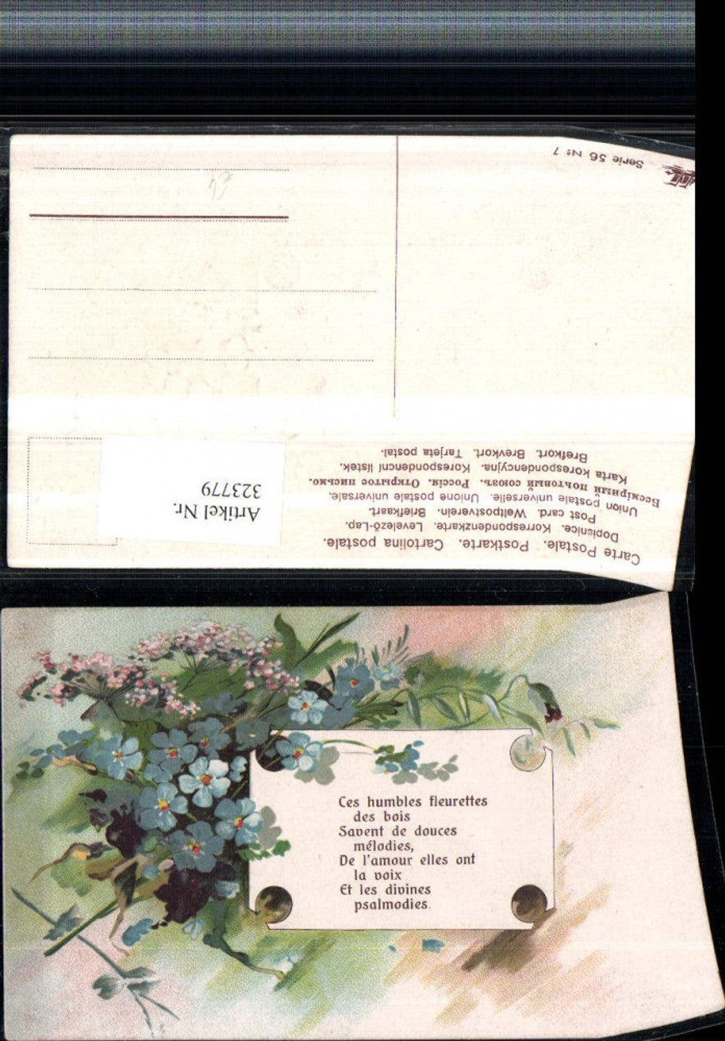323779,Präge Künstler AK Spruch Zitat Blumenstrauß Blumen Vergissmeinnicht